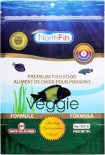 Northfin veggie fish food 1kg front view packaging