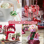 Miniature dollhouse holiday setup featuring fake candy canes