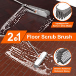 BITOPE deck brush showing telescopic stainless steel pole and handle adjustment.