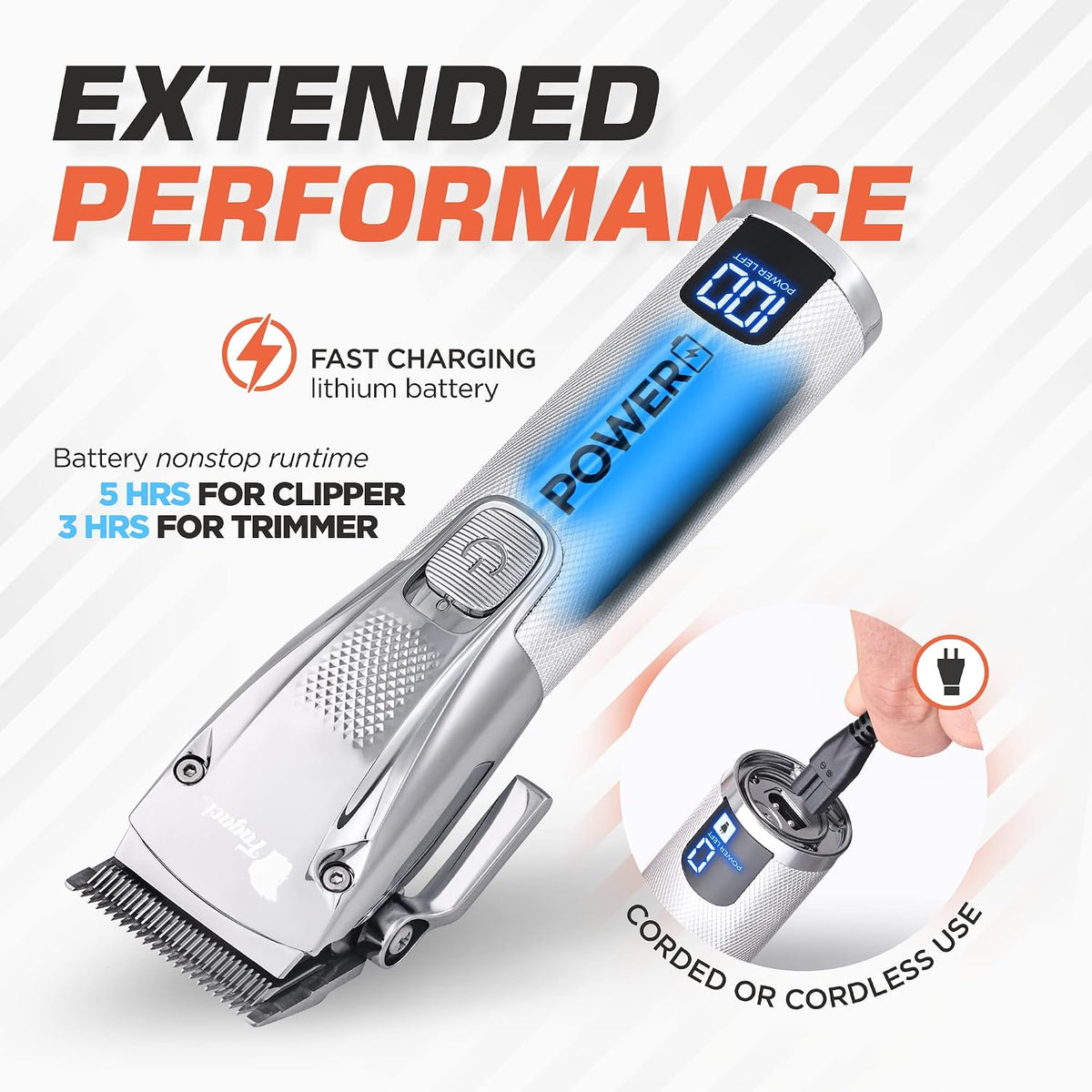 Fagaci professional trimmer with high carbon steel blades