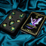 ARUOHHA gaming dice set angled display view