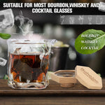 BohoJoc whiskey smoker set showing wood chips and stone ice cubes