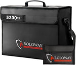 Roloway fireproof folder bag close-up of reinforced seams.