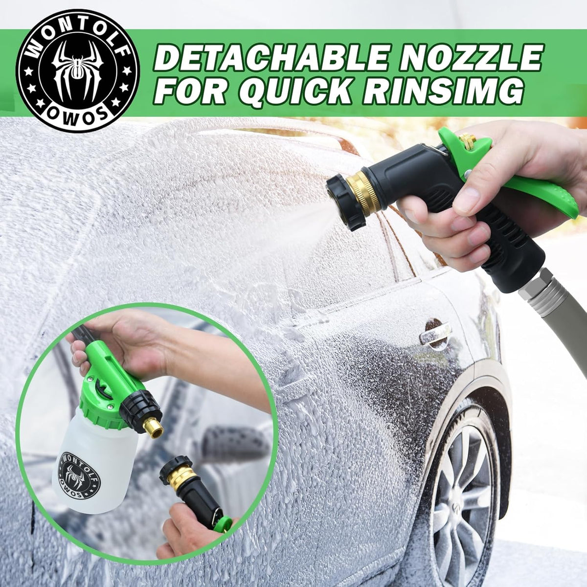 Wontolf microfiber wash mitt for scratch free cleaning