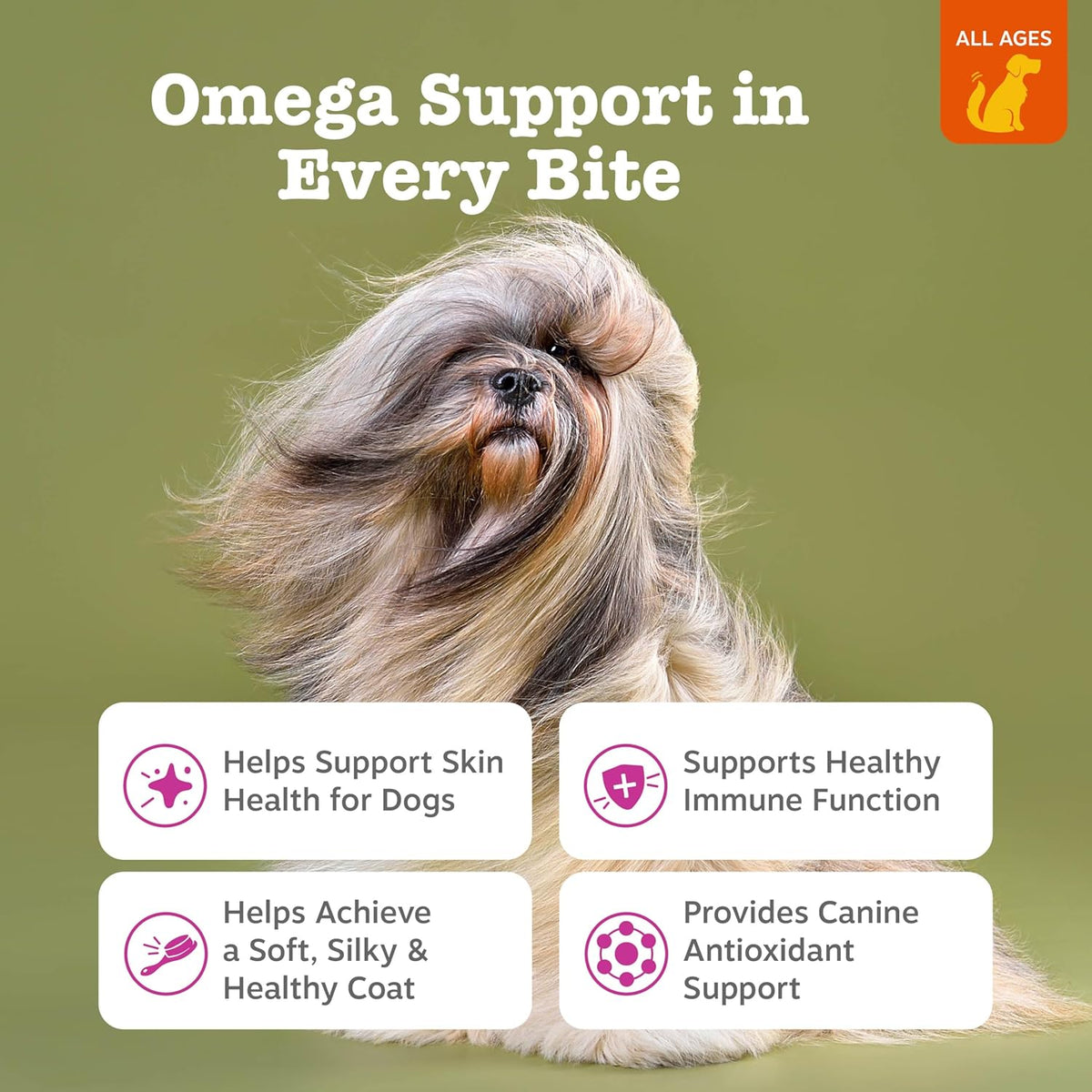 Zesty Paws Omega 3 dog allergy relief chews salmon flavor