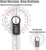 GemRed digital medical protractor showing 360 degree scale