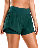 Soothfeel Women's Running Shorts with Zipper Pocket 2 in 1 High Wasited Workout Athletic Gym Yoga Spandex Shorts for Women - Image 15