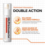 Close up of USA imported GLPro Double Cut packaging detailing pre and post workout benefits.