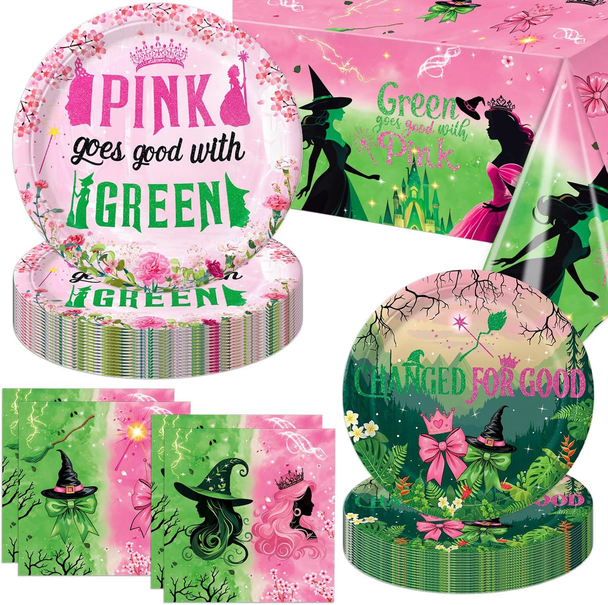 Practice Star 41 piece witch party decoration set front view