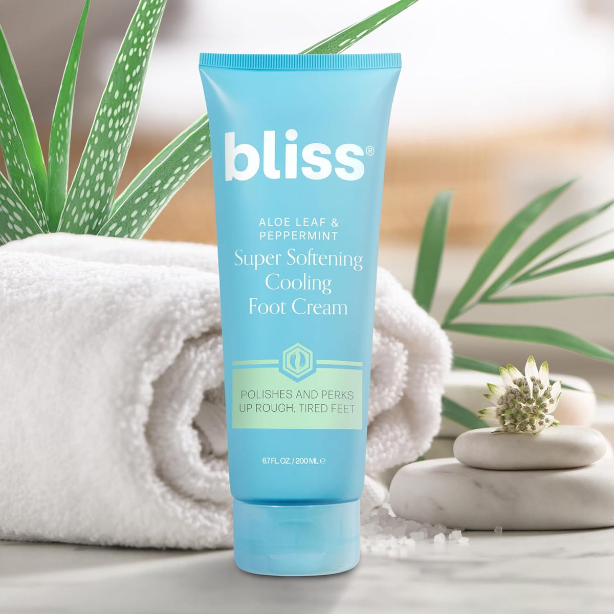 Authentic Bliss USA imported foot cream tube in packaging