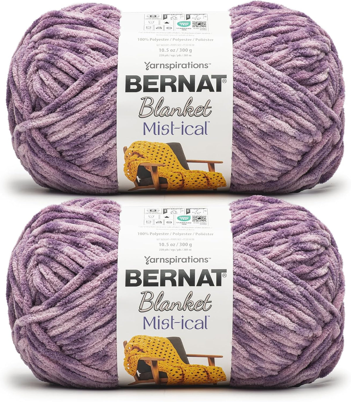 Bernat Blanket Mist-ical Purple Sky Yarn front view