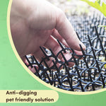 Homarden 13 foot scat mat covering a garden area