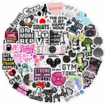BulbaCraft gym workout stickers 100 pack front view
