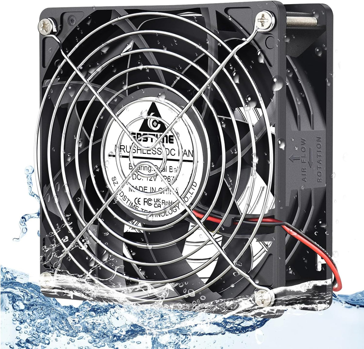 GDSTIME 12V DC fan operating in high humidity environment