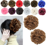 2Pcs Messy Hair Bun Hair Piece Scrunchy ExtensionDimgray - Image 14