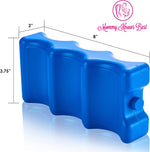 Contoured blue ice pack for breast milk storage