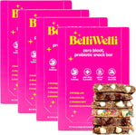 BelliWelli Vegan Gluten Free Probiotic Snack Bar variety pack front view showing pink packaging