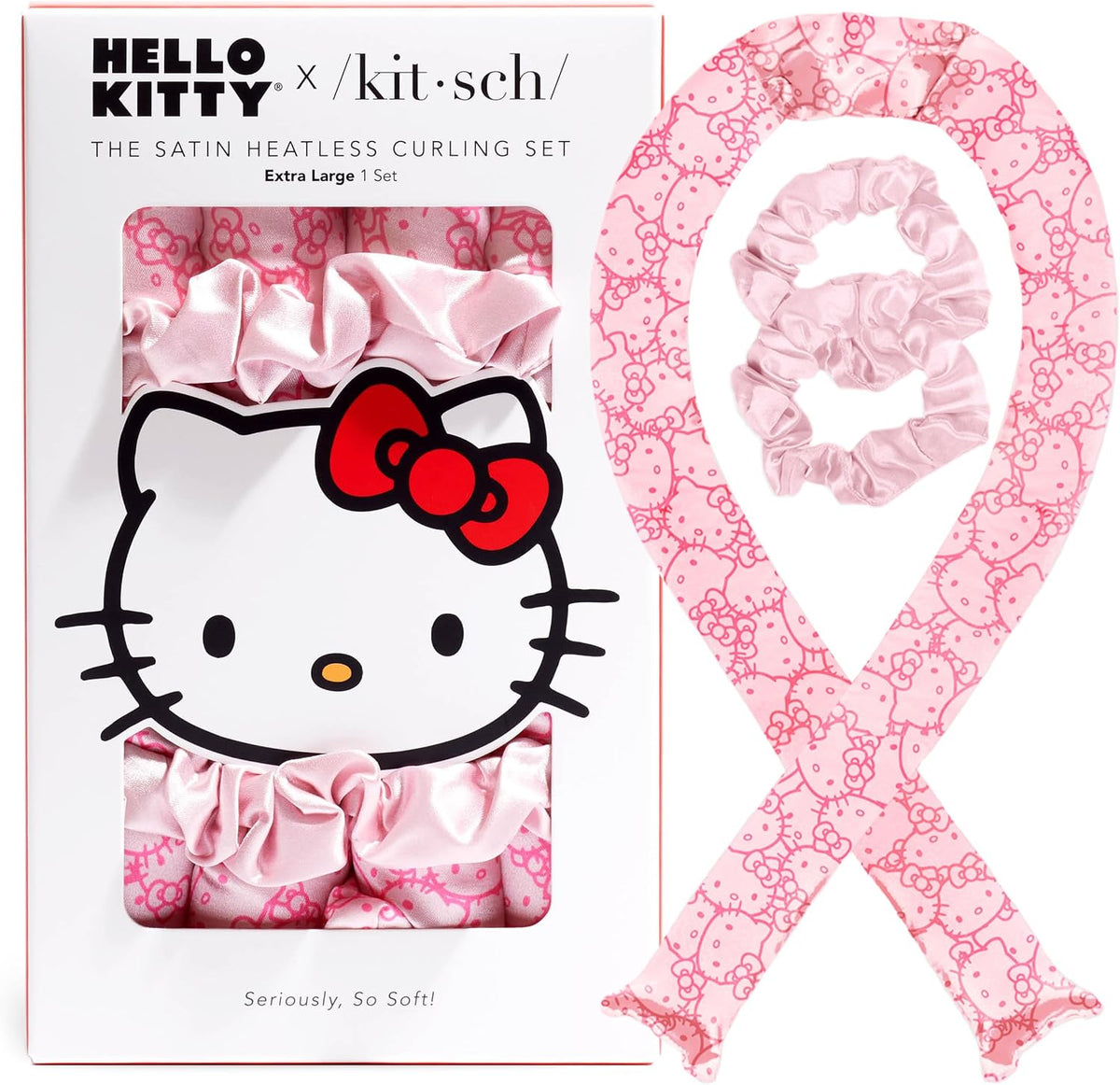 Kitsch Satin Heatless Curls Overnight Set - Ivory | No Heat Damage Overnight Curls | Comfortable Frizz Free Hair Curlers To Sleep In with 34" Hair Waver & 2 Satin Scrunchies - Image 14