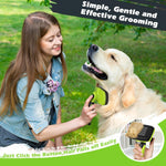 Ergonomic anti-slip handle detail on STALTWO pet brush