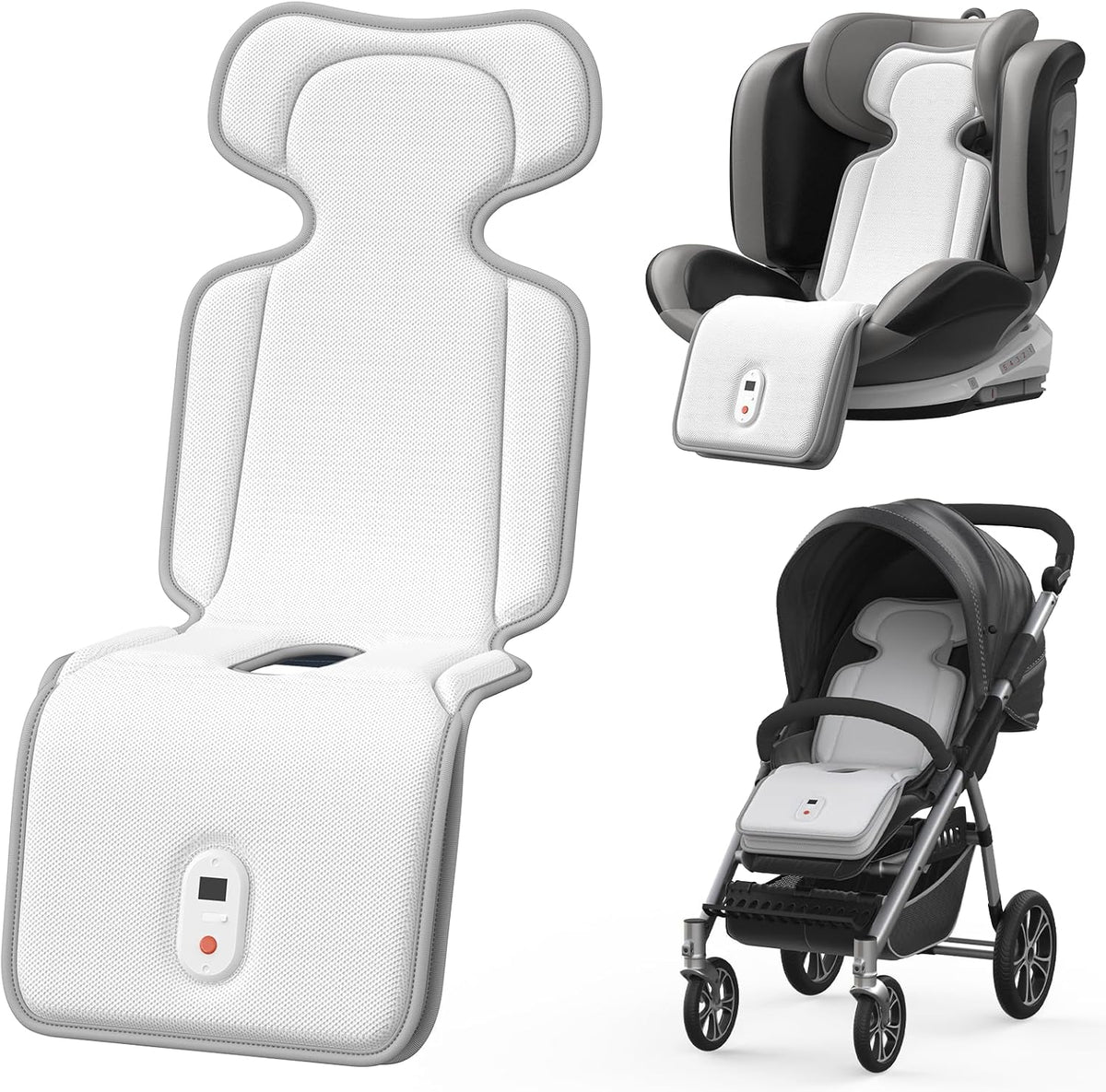 Amacool baby stroller cooling pad with dual fans front view