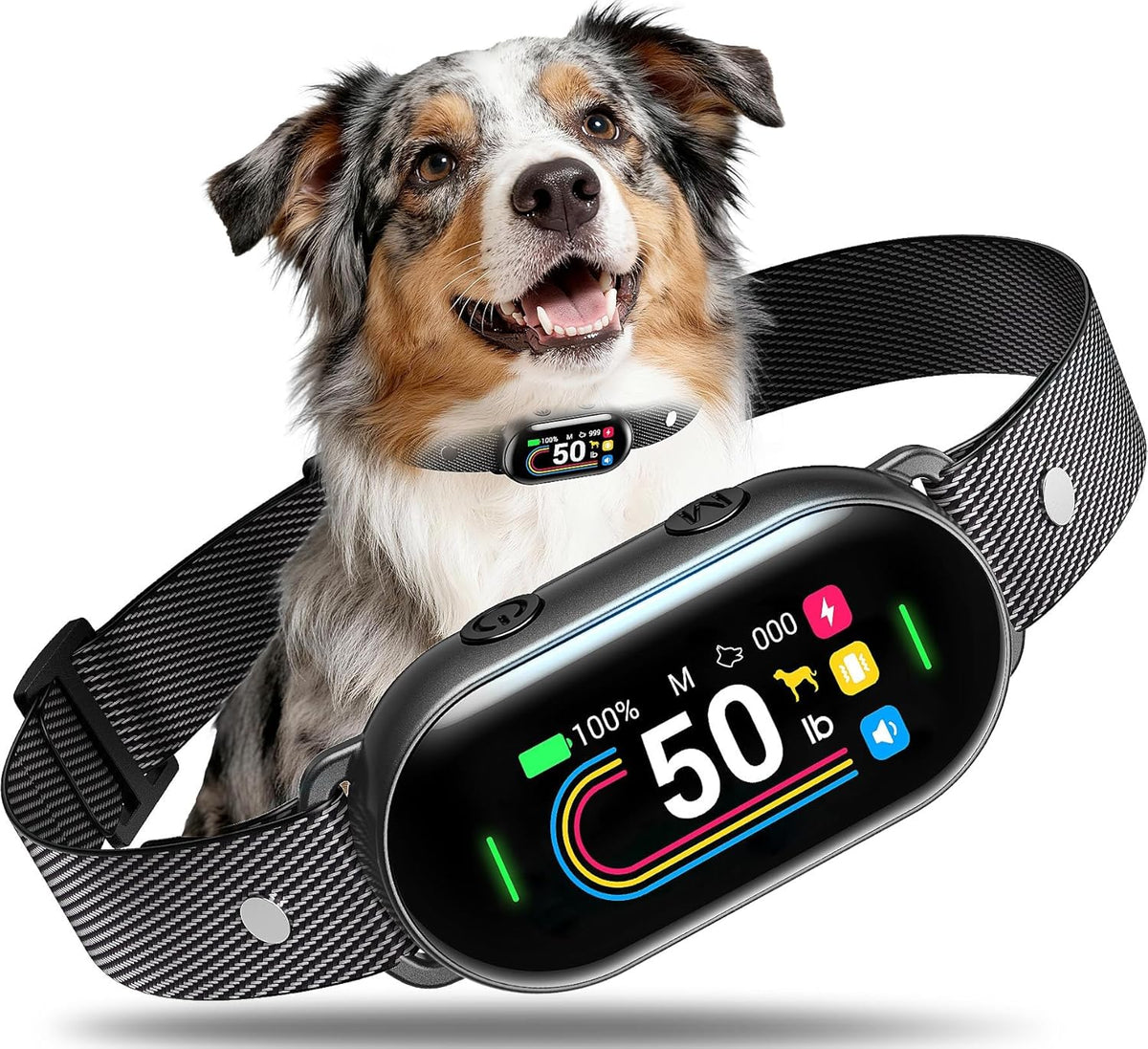 Skbak Smart Dog Bark Collar front view showing digital display