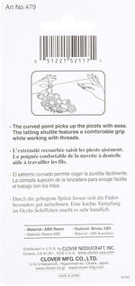 Clover plastic tatting shuttle close up