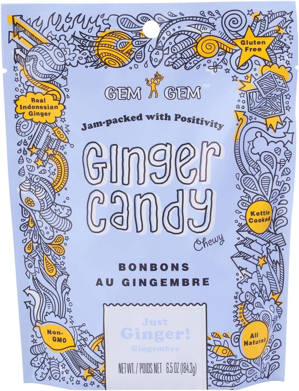 Gem Gem Ginger Candy Chewy Ginger Chews (Mango, 5.0 oz, Pack of 3) - Image 10