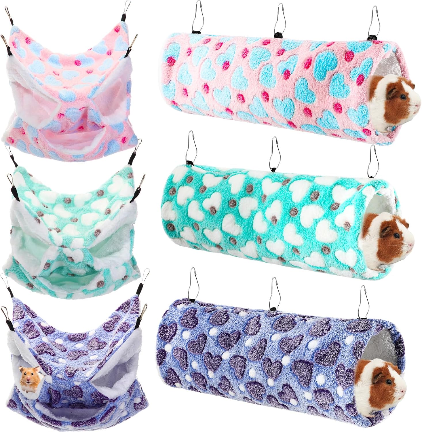 Sweetude 6 piece rat hammock and hanging tunnel set front view