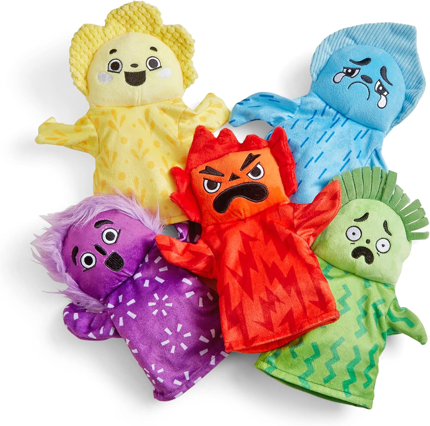 Hand2mind Feelings Family hand puppets set front view
