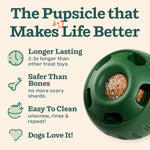 Large dog playing with Woof interactive treat dispensing ball
