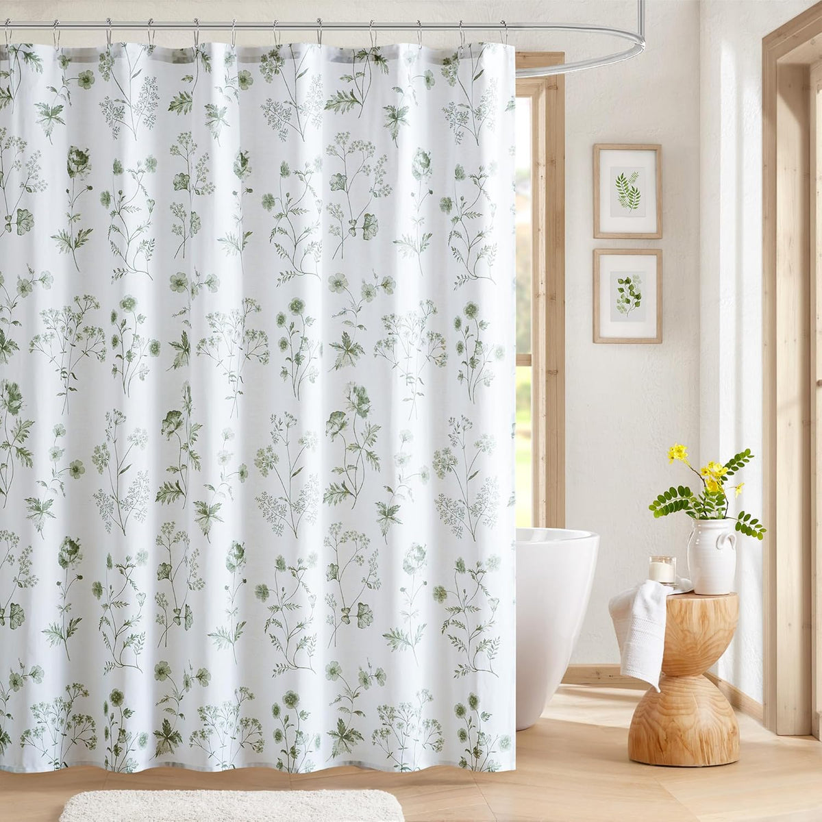 Martha Stewart Martha's Garden cotton shower curtain front view premium bathroom decor India