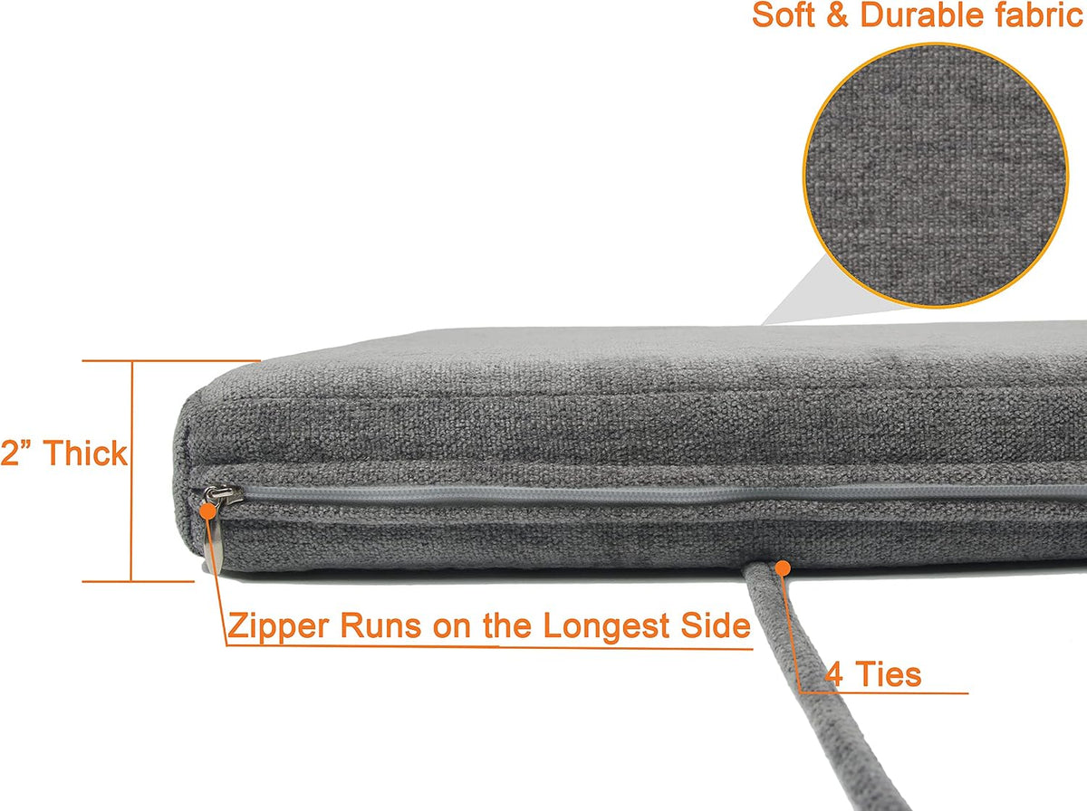 Loveboat non-slip bench pad displayed on an entryway shoe storage bench