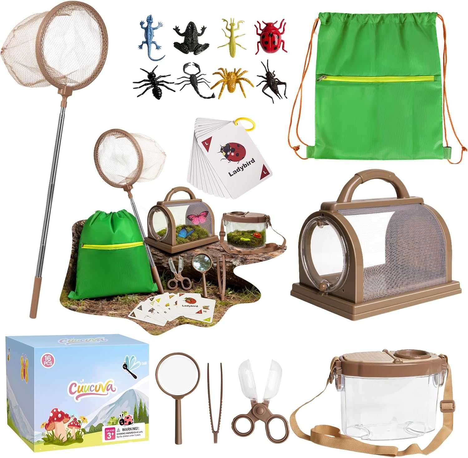 Cuucuva Bug Catcher Kit with insect cage and exploration tools