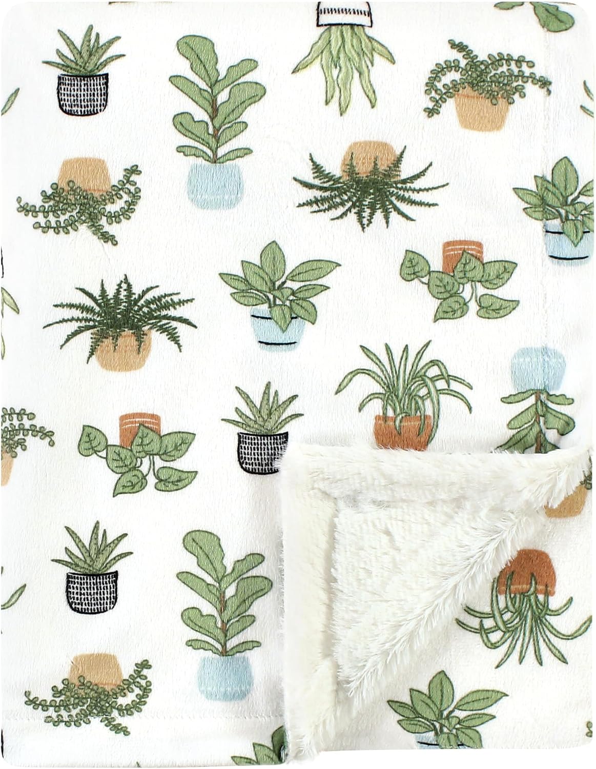 Hudson Baby plush blanket back view soft fleece