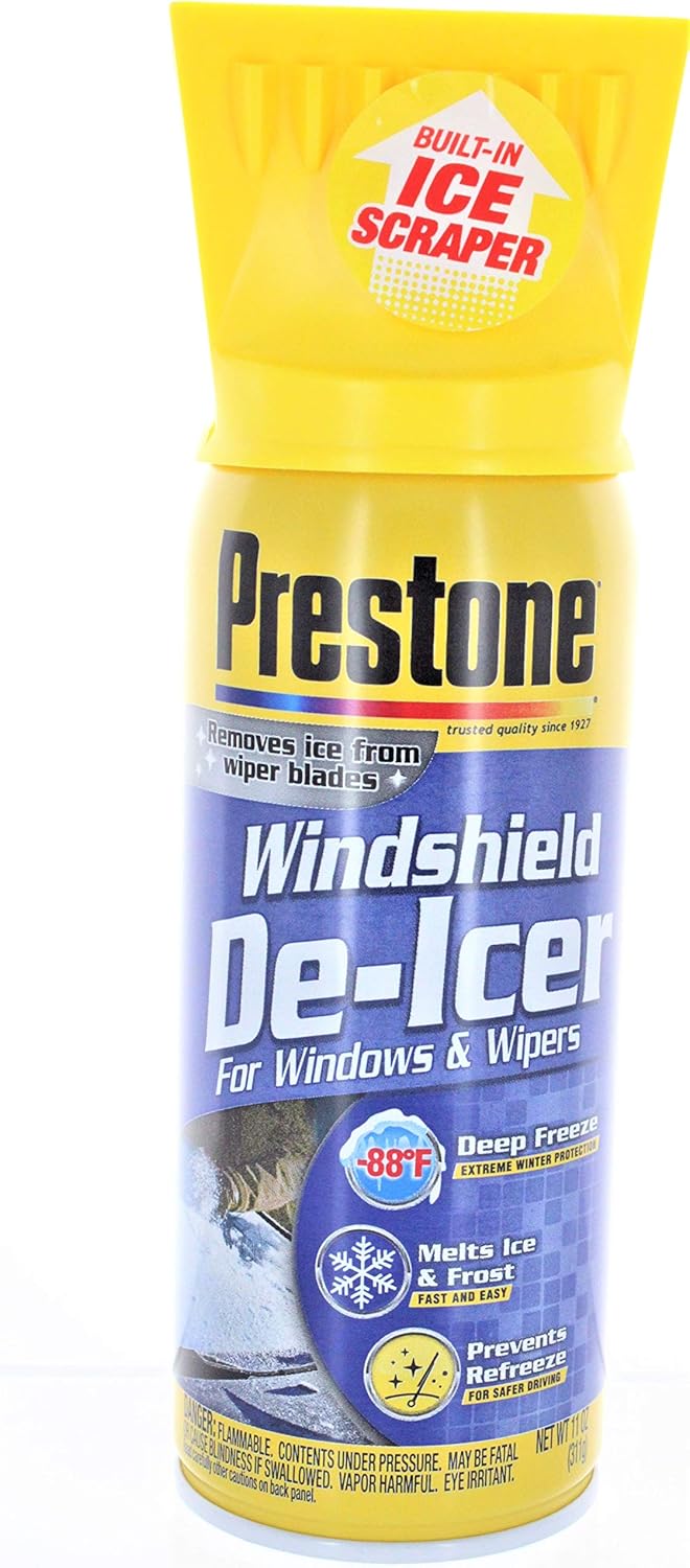 Prestone AS242 Windshield De Icer front view aerosol twin pack for car winter care