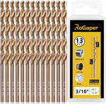 29Pcs Drill Bit Set, 135 Tip HSS with Black and Gold Finish, Metal Twist Jobber Drill Bit Kit for Hardened Metal, Steel, Plastic, Wood with Indexed Storage Case, 1/16" - 1/2" - Image 13