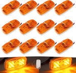 NEW SUN(R) Amber & Red Trailer RV Marker Light, 10 High-intensity LED, 8 Pcs | For Camper, Trucks, Rvs, 12V, 4x2" Rectangular Bullseye/Tiger Eye/Double Bubble Clearance Side Marker Light, Surface Mount - Image 10