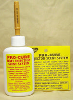 Pro-Cure fishing scent injector system with safety cap attached.