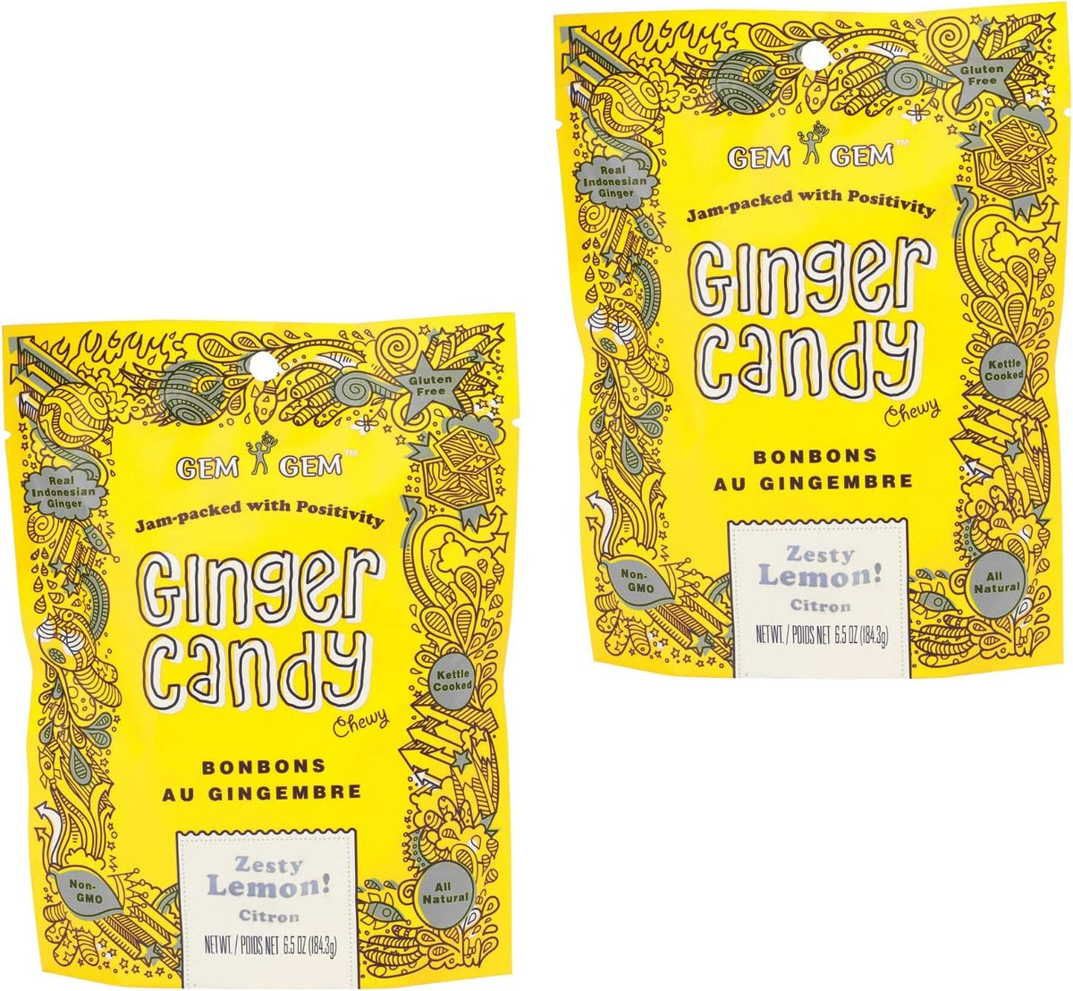 Gem Gem Ginger Candy Chewy Ginger Chews (Mango, 5.0 oz, Pack of 3) - Image 12