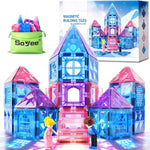 Soyee Diamond Magnetic Building Blocks front view showcasing the princess castle toy set packaging.