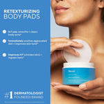 Murad multi acid exfoliating pads showing blue and white packaging for keratosis pilaris