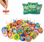 BONNYCO wood spinning top 40 pack jungle theme party favor set
