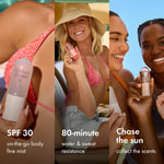Back view showing ingredients and directions of Kopari Paradiso Sun Juice SPF 30 sunscreen