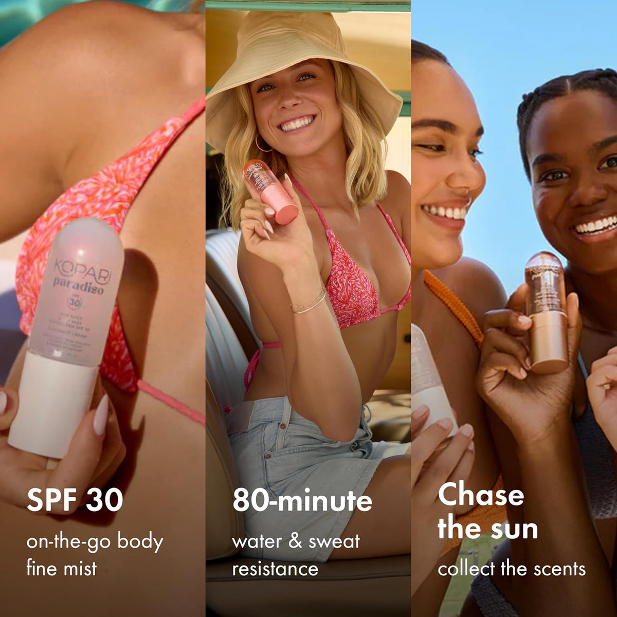 Back view showing ingredients and directions of Kopari Paradiso Sun Juice SPF 30 sunscreen