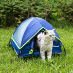 GDanes blue cat tent folded and portable design
