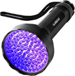 GLOSSDAY UV Flashlight Black Light 100 LED front view showing the wide ultraviolet lens array.