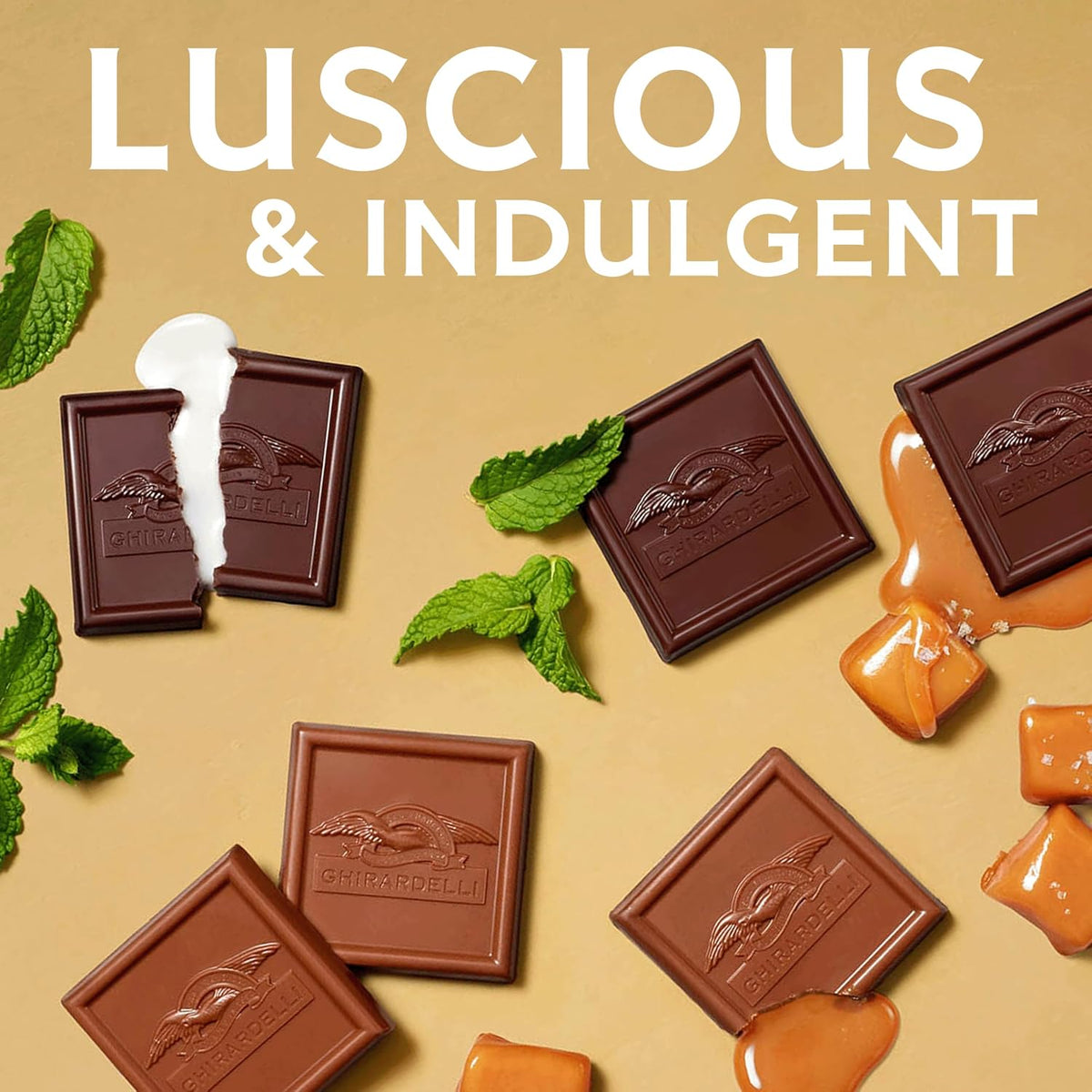 Professional product photography of Ghirardelli chocolate collection