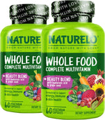 NATURELO Whole Food Multivitamin with Extra Hair, Skin and Nails Support - Beauty Blend with Hyaluronic Acid & Grape Seed - High Potency Biotin, Vitamin C, and Glutathione - 60 Vegan Capsules - Image 9