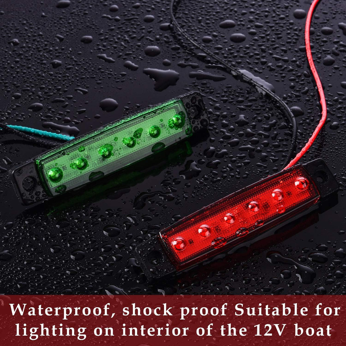 Weewooday kayak navigation strip lights components