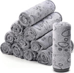 Tegeme 12 Pcs Pet Blankets 23 x 16 Inch Soft Fluffy Fleece Dog Cat Warm Paw Print Pattern Blankets Flannel Throw for Pets Dog Puppy Cat(White) - Image 13